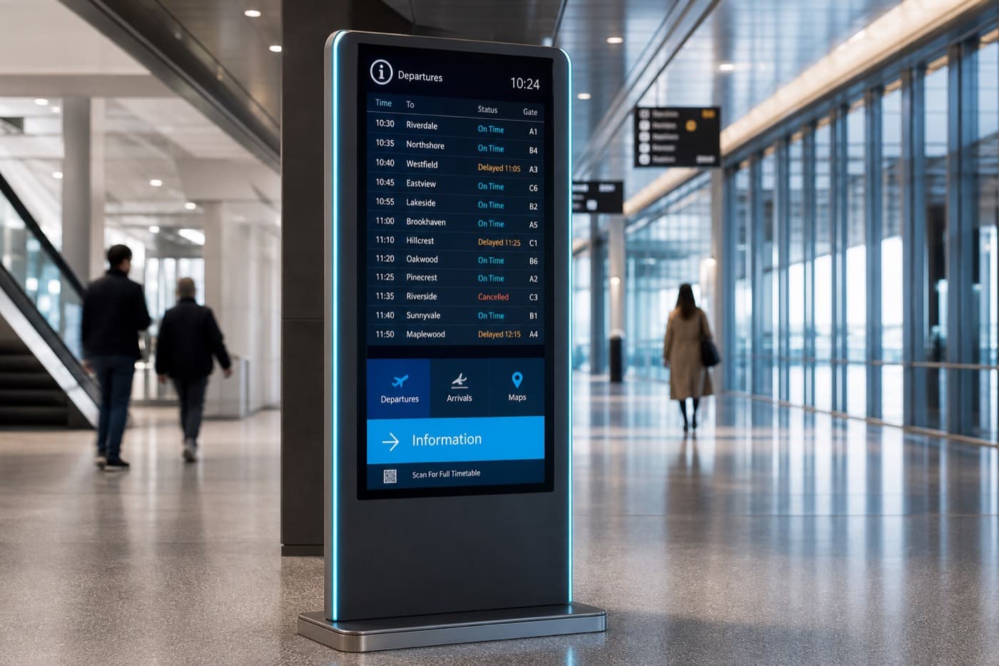 Transit passenger kiosk fleet environment managed remotely with SyncCore